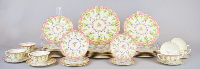 Appraisal: Cradley Reproduction Royal Worcester Porcelain Set Royal Worcester partial table