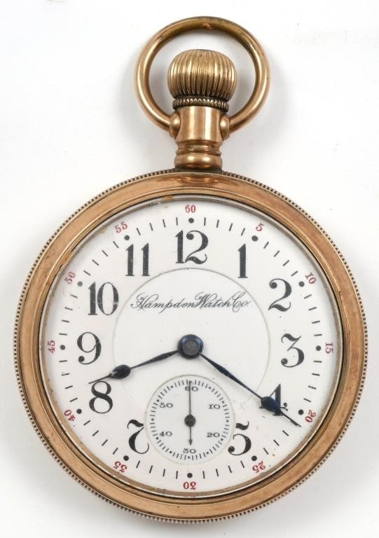 Appraisal: ANTIQUE HAMPDEN DUEBER WATCH CO POCKETWATCHHampden Watch Co j open