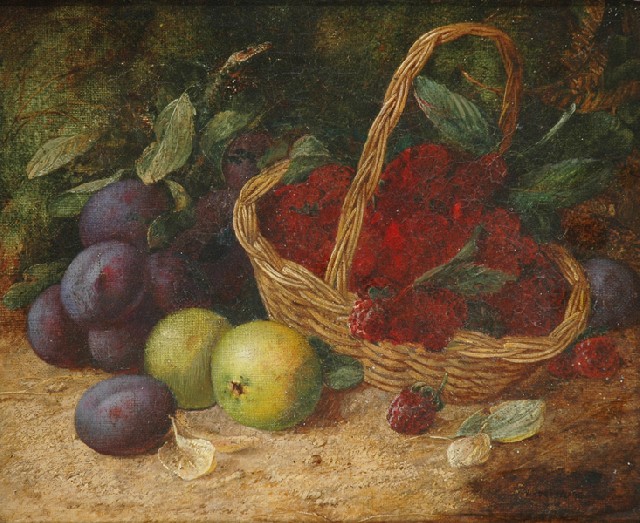 Appraisal: Vincent Clare British - Still Life with Plums and Rasberries