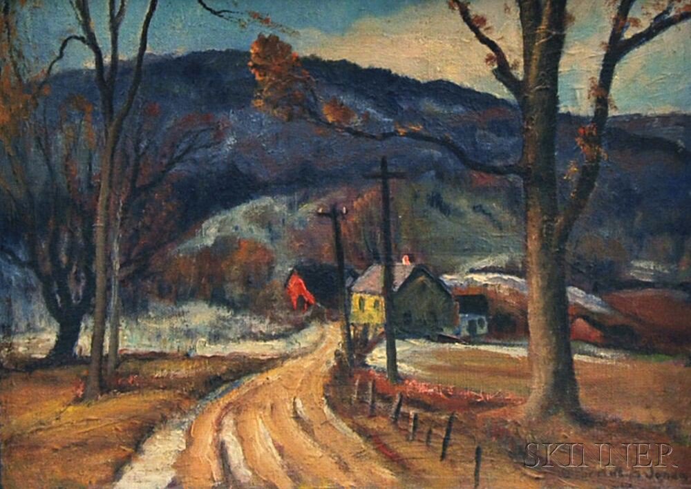 Appraisal: Albertus E Jones American - Road to the Hills Signed