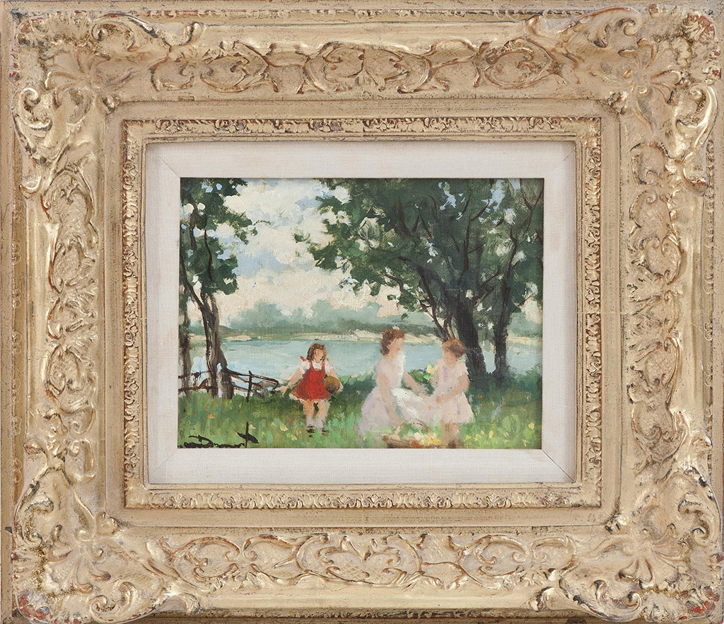 Appraisal: SUZANNE DEMARESTFrench - Young women in a park Signed lower