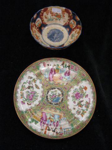 Appraisal: pcs Fine Oriental Porcelain Rose Manderin plate and a Imari