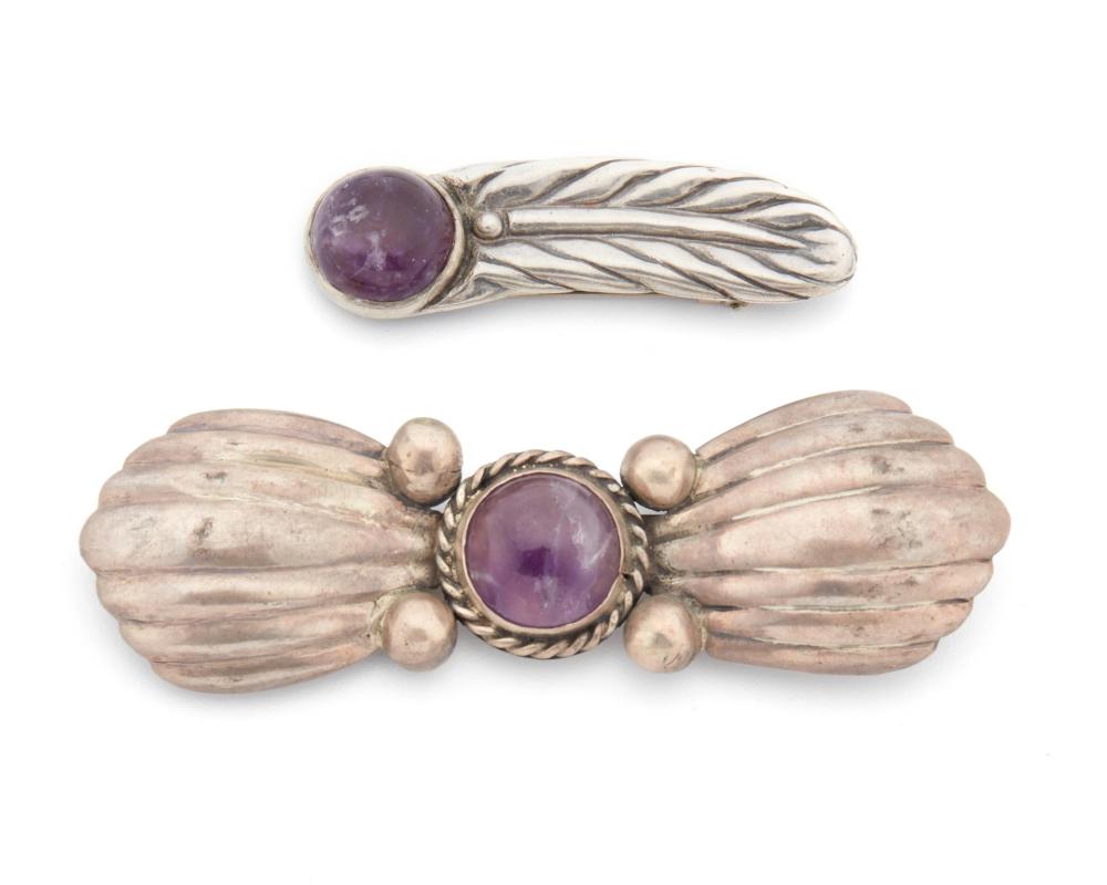 Appraisal: An assembled set of William Spratling silver and amethyst brooches