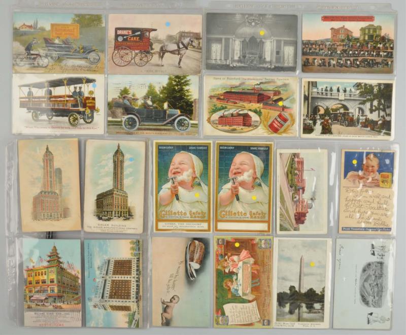 Appraisal: Lot Of Advertising Postcards This lot includes postcards advertising Willys-Overland