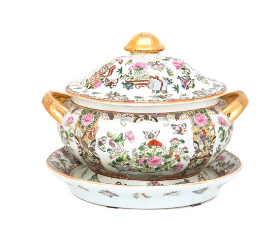 Appraisal: Sale Lot A Chinese Export Famille Rose Porcelain Covered Tureen