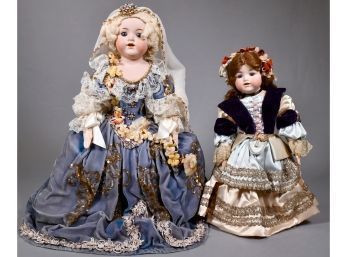 Appraisal: Two Armand Marseille Kiddiejoy French character bisque head dolls Madame