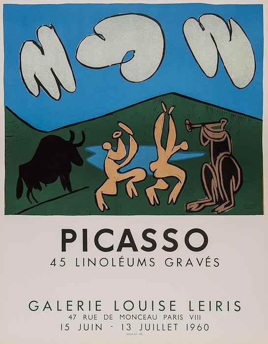 Appraisal: Pablo Picasso - after Linol um Grav s lithographic poster