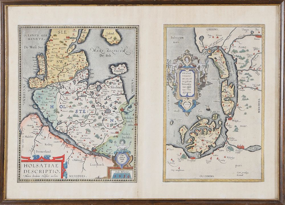 Appraisal: Holsatiae Descriptio Marco Iordano Holsato - Atlas Map circa Holsatiae