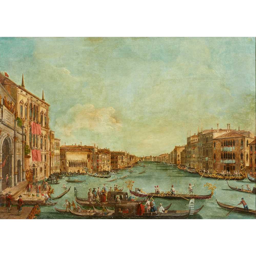 Appraisal: CIRCLE OF GIOVANNI RICHTER VIEW OF THE GRAND CANAL WITH