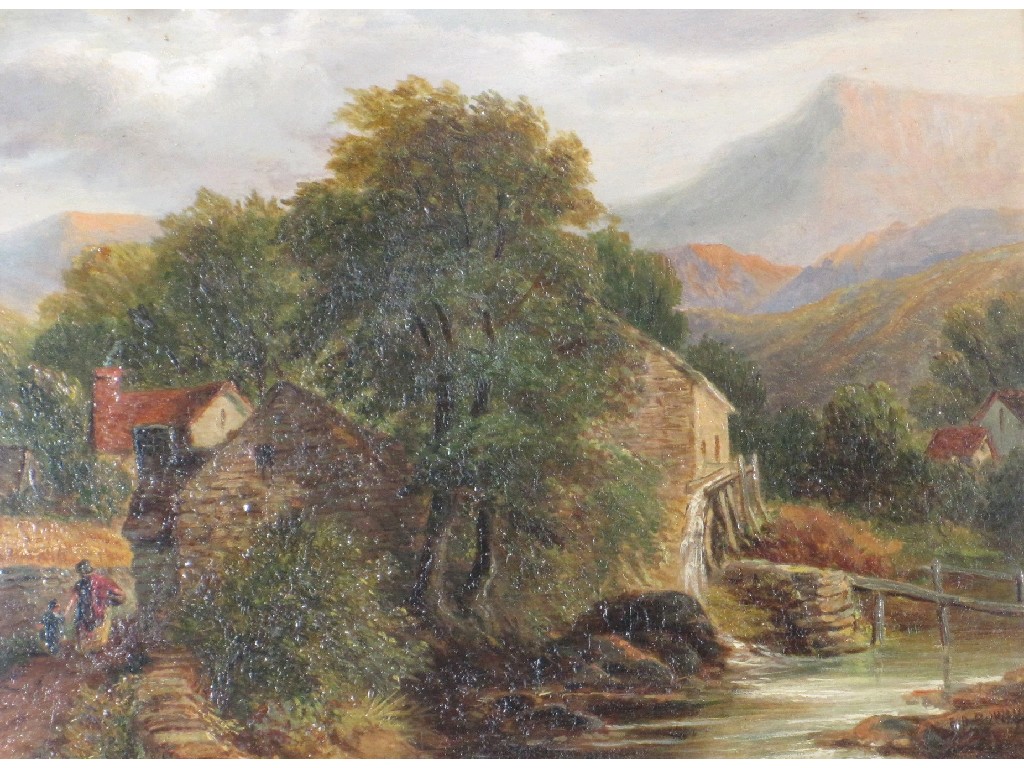 Appraisal: EDWARD ORLANDO BOWLEY - Near a Watermill signed 'E O