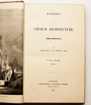 Appraisal: Petit J L Remarks on Church Architecture vols James Burns