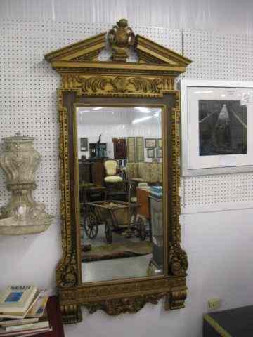 Appraisal: Fine Antique Mirror arch top with carved applied trim gold