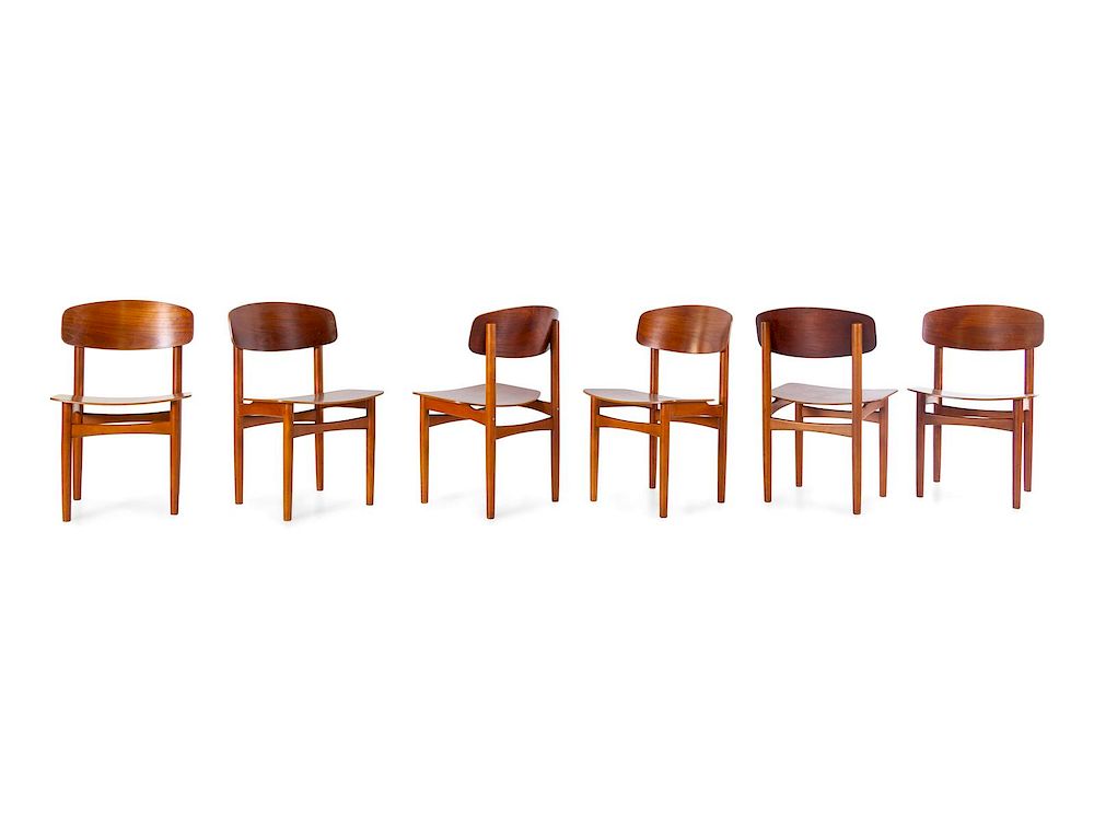 Appraisal: Borge Mogensen Danish - Set of Six Dining Chairs Soborg