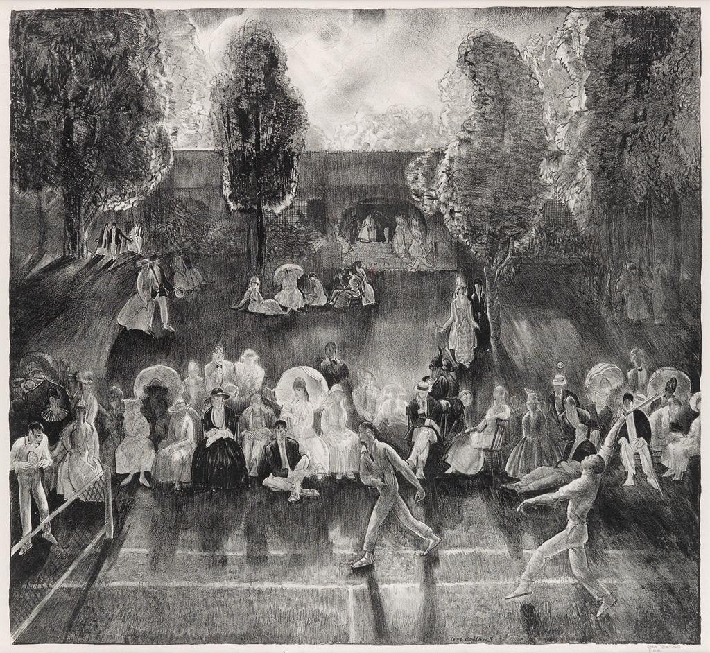 Appraisal: GEORGE BELLOWS Tennis Lithograph x mm x inches full margins