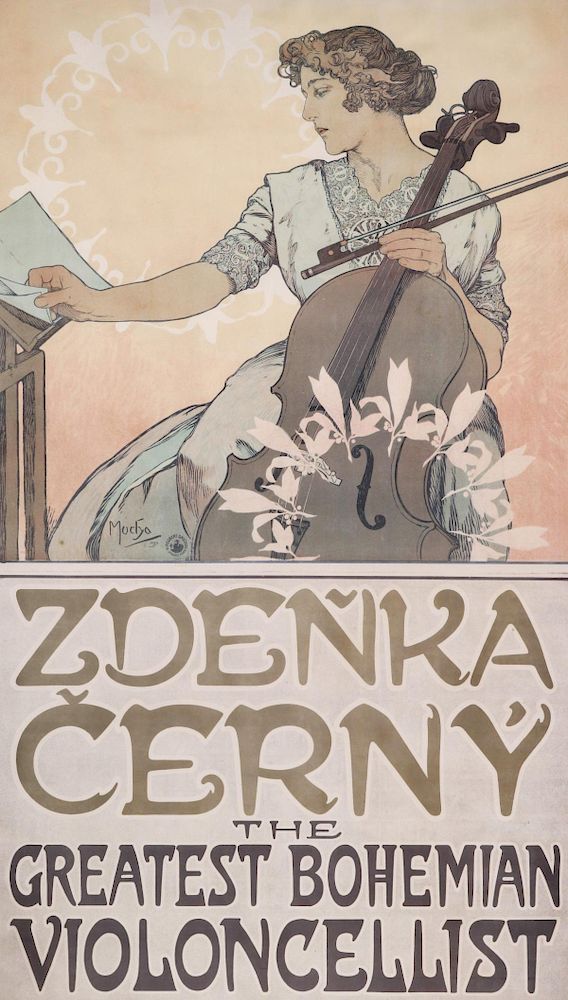 Appraisal: ALPHONSE MUCHA LITHOGRAPH POSTER FOR ZDENKA CERNY - Alphonse Maria