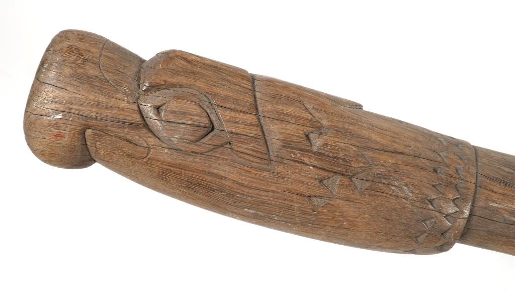 Appraisal: Old weathered but solid and dense wood handle possibly ash