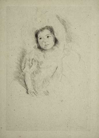 Appraisal: MARY CASSATT Margot Wearing a Bonnet No Drypoint circa x