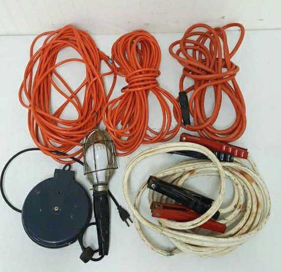 Appraisal: Grouped lot with total electrical extension cords ' between the