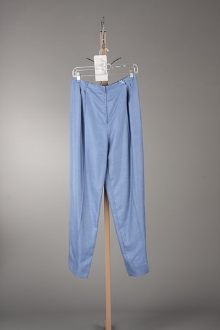 Appraisal: Andr Laug dusty blue cashmere slacks Size Good condition