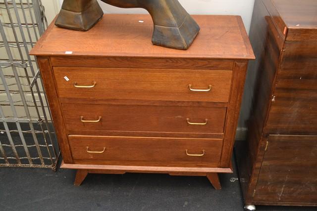 Appraisal: A FRENCH OAK DRAW CHEST A FRENCH OAK DRAW CHEST