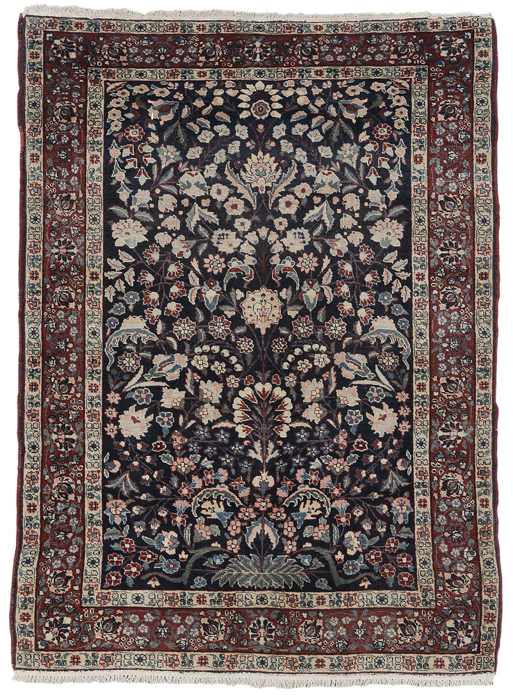 Appraisal: Tabriz Rug Persian th century connected blossom and leaf designs