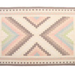 Appraisal: Two American Woven Rugs th Century Navajo style feet inches