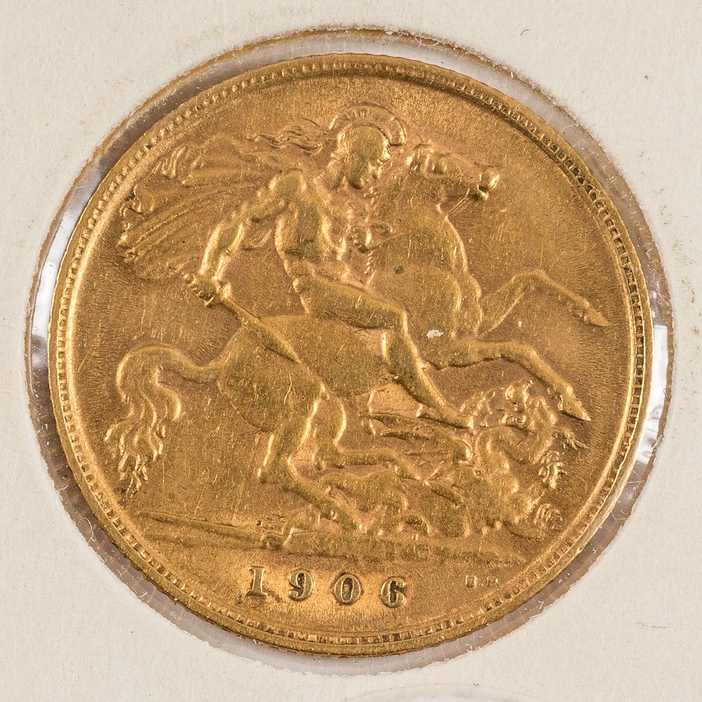 Appraisal: Edward VII gold half sovereign Edward VII gold half sovereign