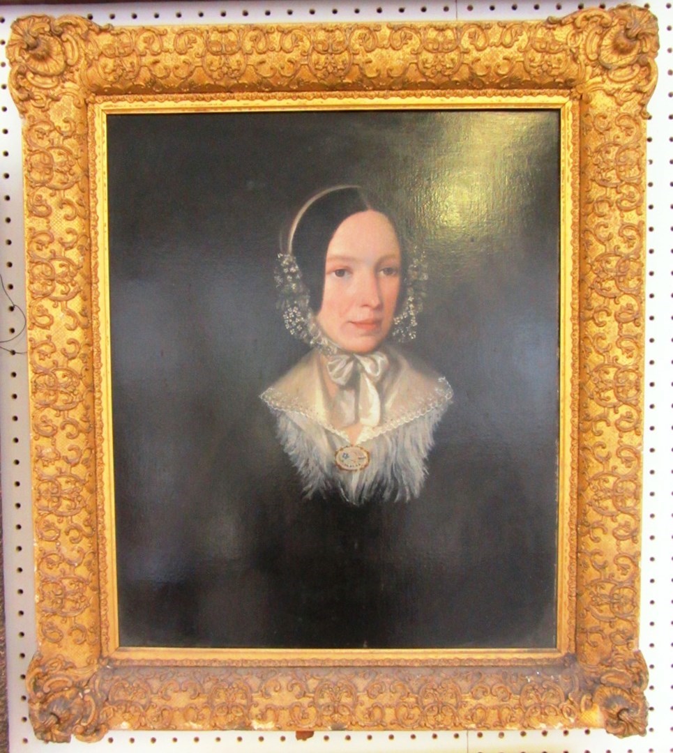 Appraisal: English School th century Portrait of a lady Portrait of