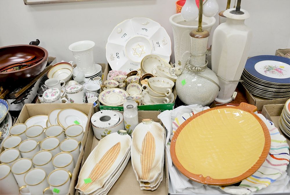 Appraisal: Five tray lots of porcelain and china to include Fitz