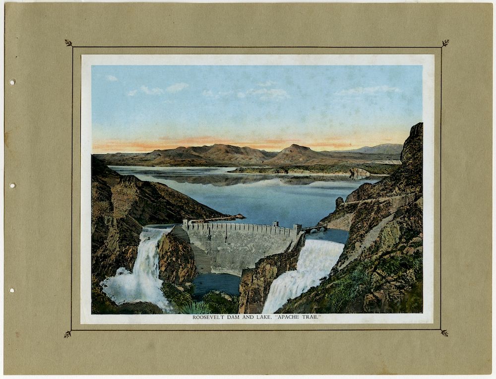 Appraisal: Five Southwestern Scene Chromolithographs Roosevelt Dam and Lake Dimensions Sight