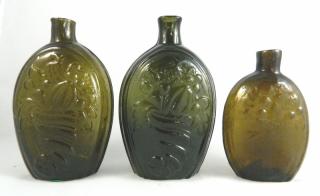 Appraisal: Flasks Flask- Cornucopia to left - Urn G - pint