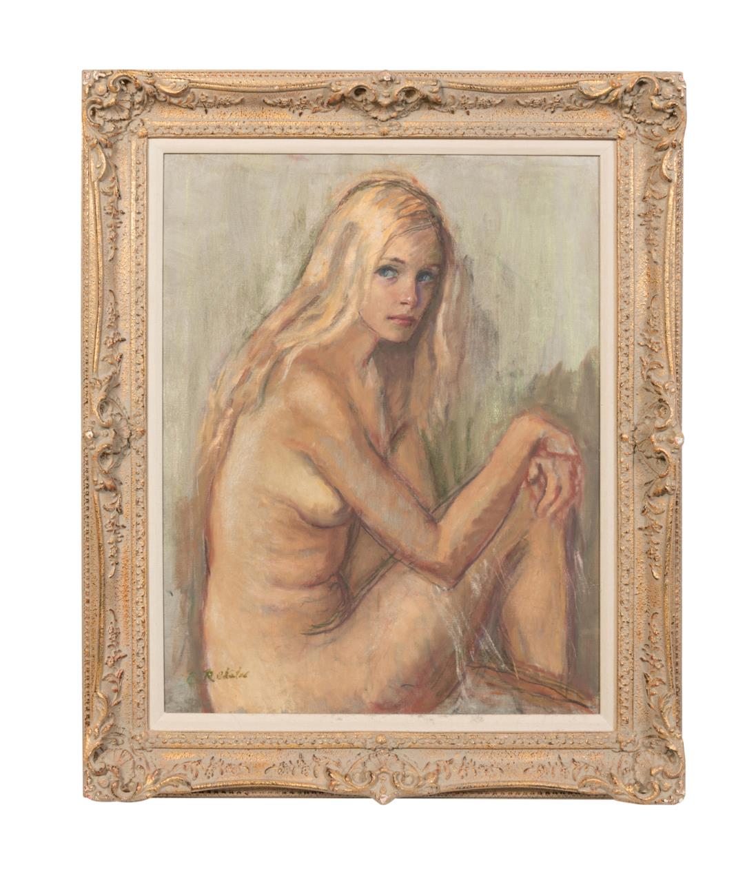 Appraisal: ROMAN CHATOV BLONDE NUDE OIL ON CANVAS Roman Chatov Russian