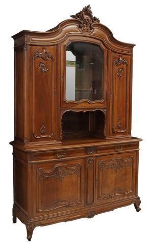 Appraisal: French Louis XV style walnut sideboard th c carved shell