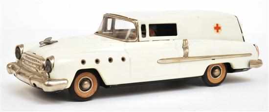 Appraisal: TINPLATE AMBULANCE West German possibly made by Gunthermann friction powered