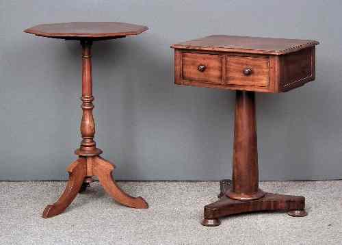 Appraisal: A Victorian walnut octagonal occasional table ins diameter x ins