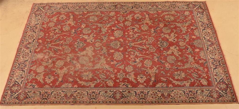 Appraisal: Floral Pattern Oriental Rug Floral Pattern Oriental Rug ' x