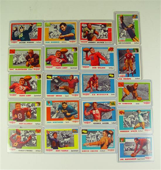 Appraisal: Topps Football Cards Topps All American Football cards including Jim