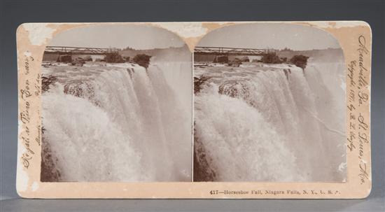 Appraisal: Niagara Falls stereoscopic view cards of the city and different