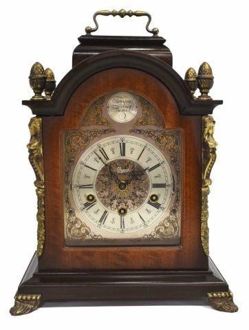 Appraisal: German URGOS bracket clock mid th c wood case with