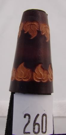 Appraisal: Floral embossed leatherette thimble