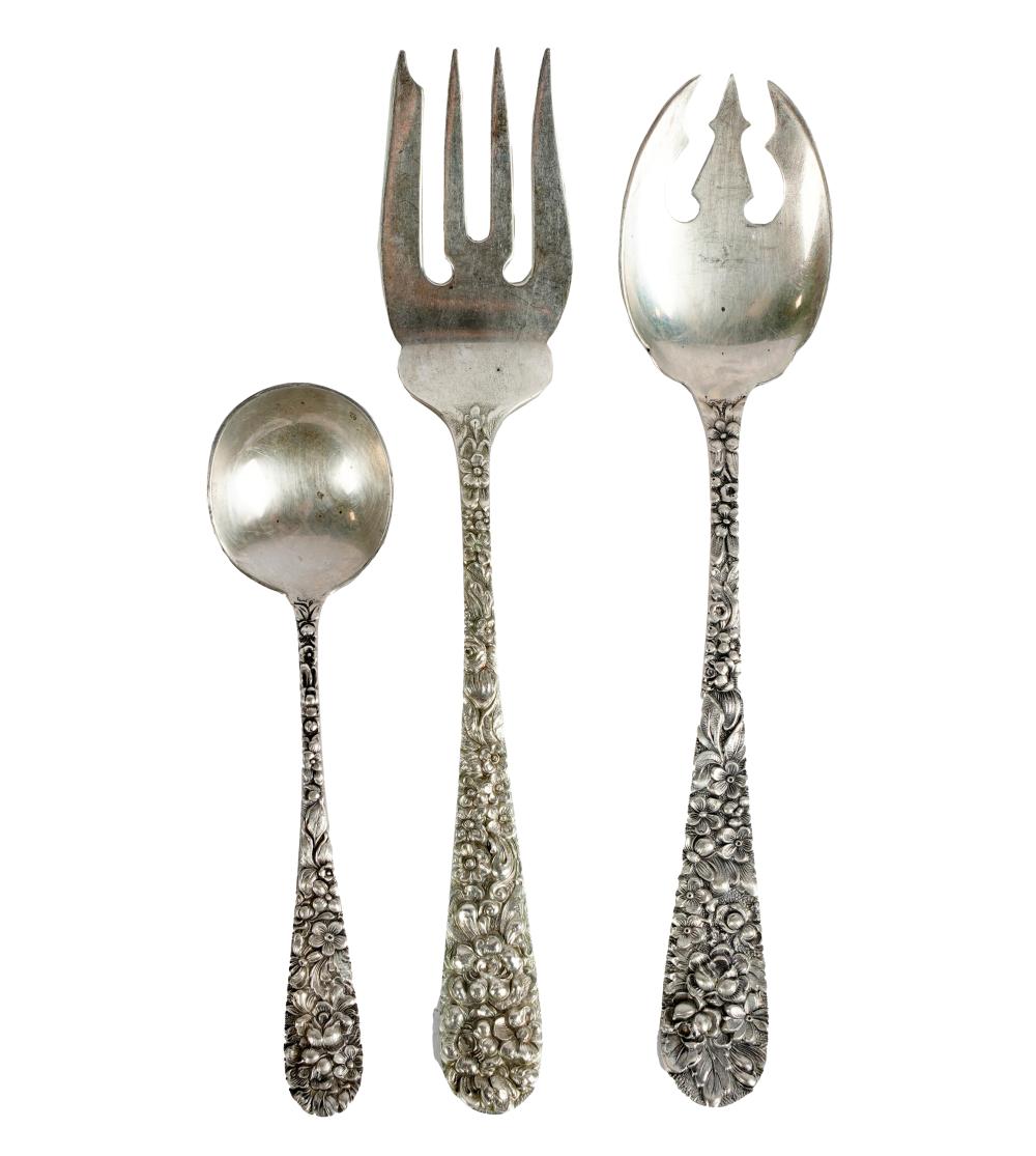 Appraisal: STIEFF STERLING PARTIAL FLATWARE SERVICEStieff Rose pattern marked Sterling-Stieff comprising