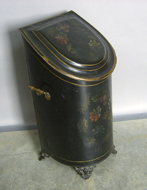 Appraisal: Painted coal scuttle h w