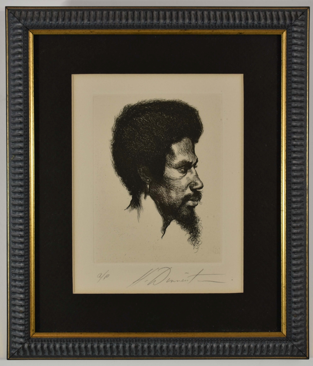 Appraisal: HARVEY DINNERSTEIN AMERICAN B Portrait of a Young Bearded Man