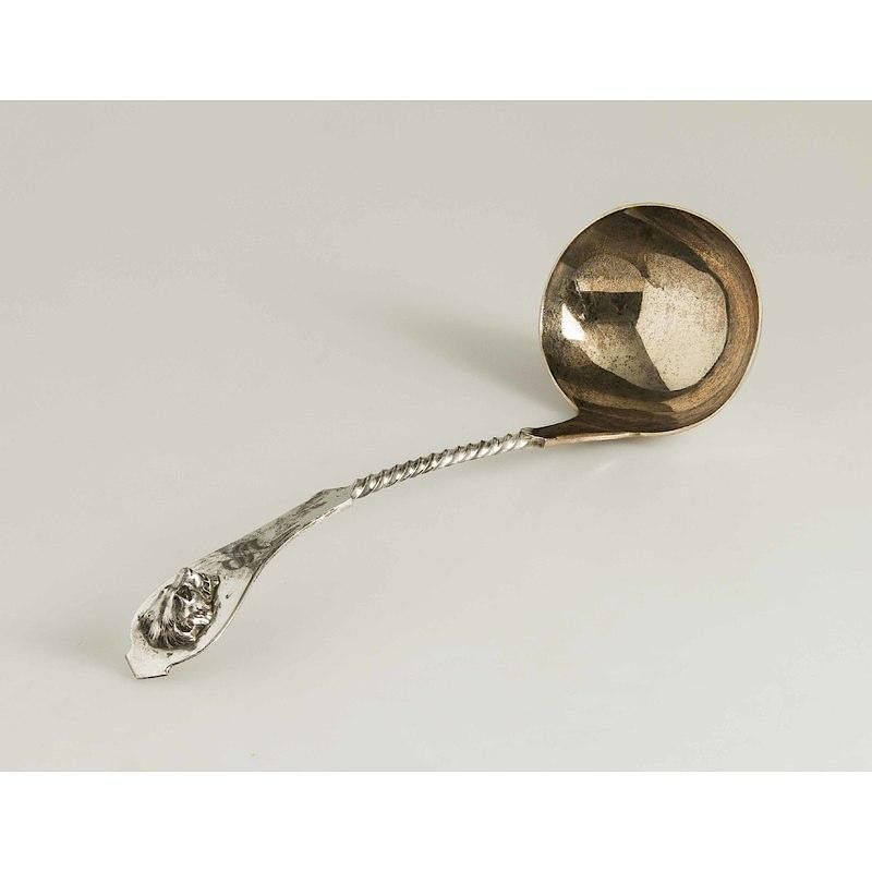 Appraisal: Gorham Silver Ladle Gorham silver monogrammed ladle featuring twist stem