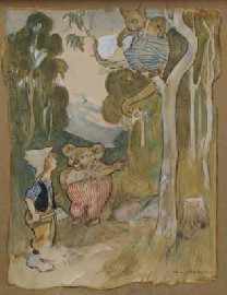 Appraisal: Norman Lindsay - He Thinks He Owns the Bush watercolour