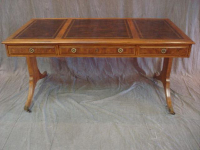 Appraisal: JOHN WIDDICOMB Leathertop Desk Neoclassical style with drawers and faux