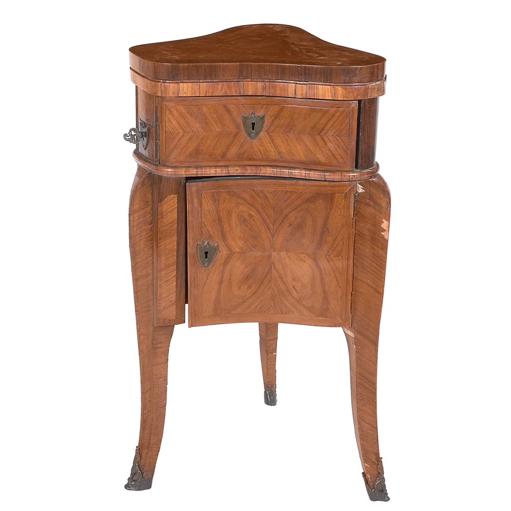 Appraisal: Louis XVI Style Walnut Petite Table de Toilette The shaped