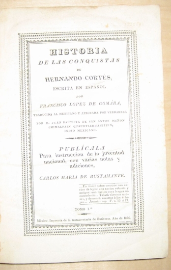 Appraisal: MEXICO Lopez de Gomara Francisco Historia de la Conquista de