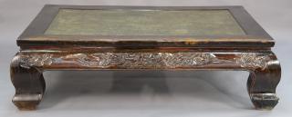 Appraisal: th th Century large Chinese hardwood and seagrass Luohan opium