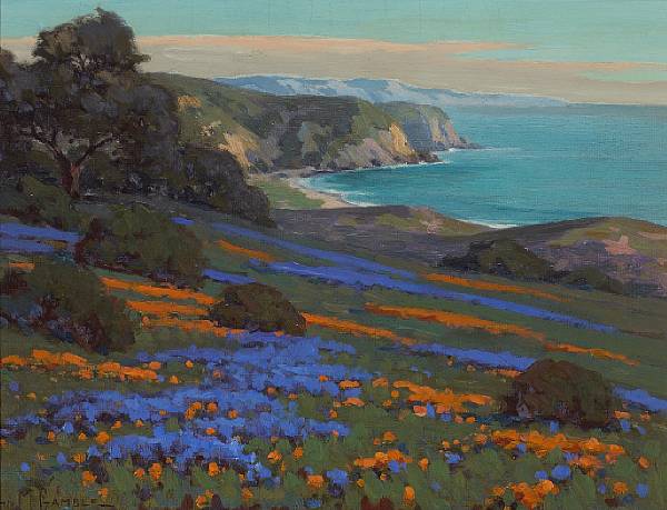 Appraisal: John Marshall Gamble American - Spring Flowers Poppies amp Lupine